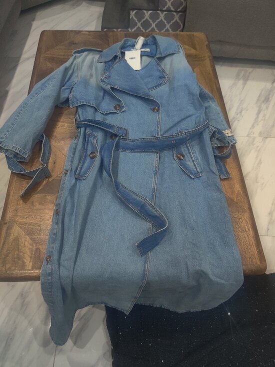 Acne Studios Jackets & Blazers - ACNE STUDIOS Oversized Denim Long Trench Coat EU32 US2 UK6 XS NEW $1585.00